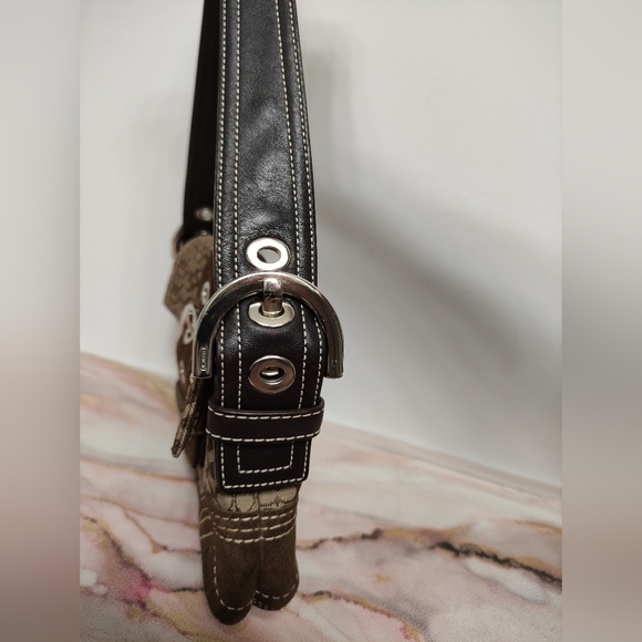 Vintage Coach 3628 Soho Brown Signature C Canvas w/Suede Leather Trim - Picture 3 of 12